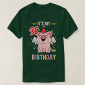 Its My 36th Birthday Pig 3348  Tシャツ (デザイン正面)