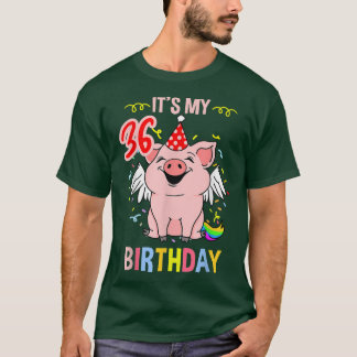 Its My 36th Birthday Pig 3348  Tシャツ