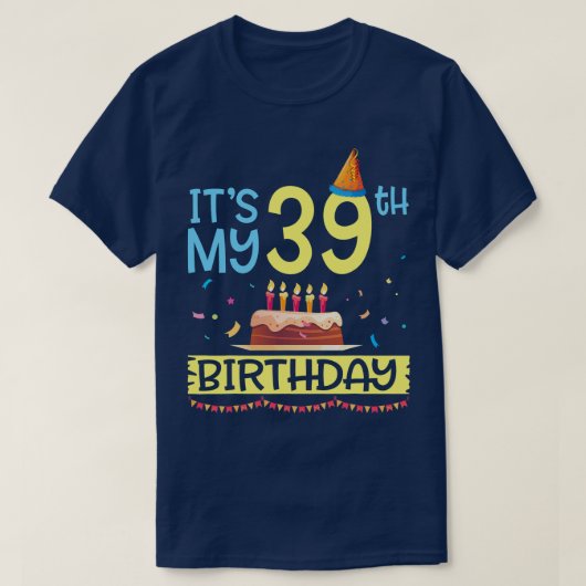 Its my 39誕生日ハッピー39年パパMommy Son Tシャツ (デザイン正面)