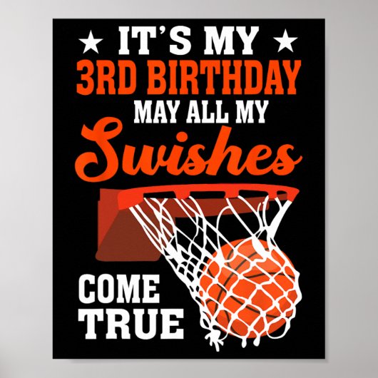 It's My 3rd Birthday Sketll 3 Year Old  ポスター (正面)