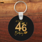 Its My 46th Birthday Crown 46 Years Old 46th Birth キーホルダー (正面)