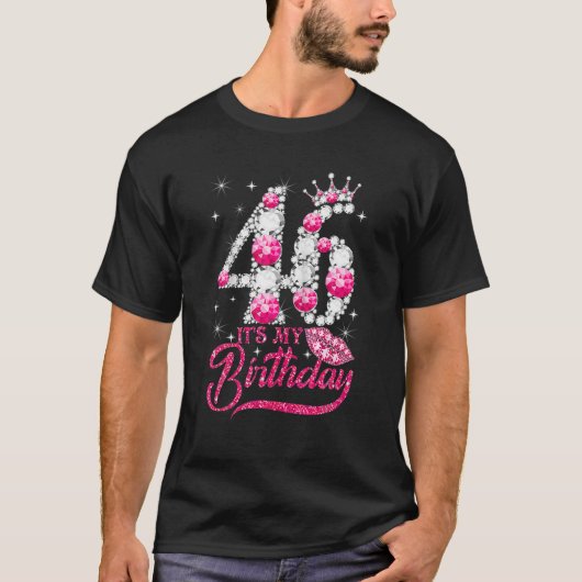 It's My 46Th Birthday Queen 46 Years Old Shoes Cro Tシャツ (正面)