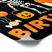 It's My 4th Birthday-funny Halloween Skeleton 4th ポスター (角)