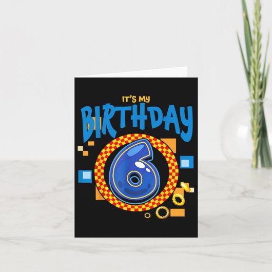 Its My 6誕生日Boy Family Matchingパーティービデオ カード (正面)