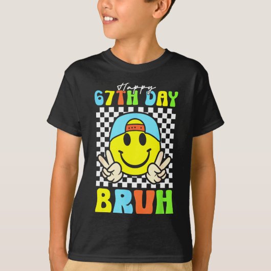 It's My 67th Day Of School Bruh Six Seven Meme Boy Tシャツ (正面)