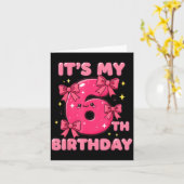 It's My 6th Birthday Coquette Bow Girl Cute 6 Year カード (黄色い花)