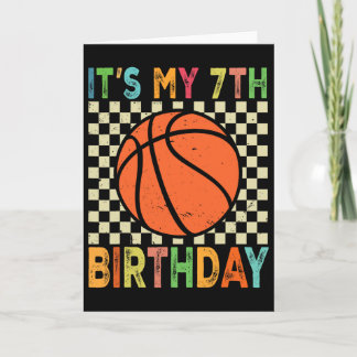 It's My 7th Birthday Sketll 7 Year Old Player Love カード