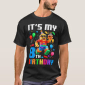 Its My 8th Birthday Building Brick 8 Years Old Boy Tシャツ (正面)