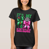 It's My 8th Birthday Witch Nk And Green Bow Croche Tシャツ (正面)