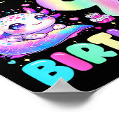 It's My 9th Birthday Girl Cute Axolotl 9 Year Old  ポスター (角)