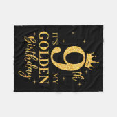 It's My 9th Golden Birthday Girl 9 Year Old Bday K フリースブランケット (正面(横))