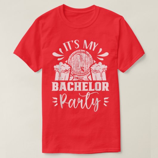 Its My Bachelor Party Groom Bride Team  Tシャツ (デザイン正面)