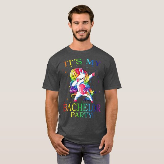 Its My Bachelor Party Unicorn Tシャツ (正面フル)