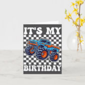 It's My Birthday Boy Monster Truck Bday Party Kids カード (黄色い花)