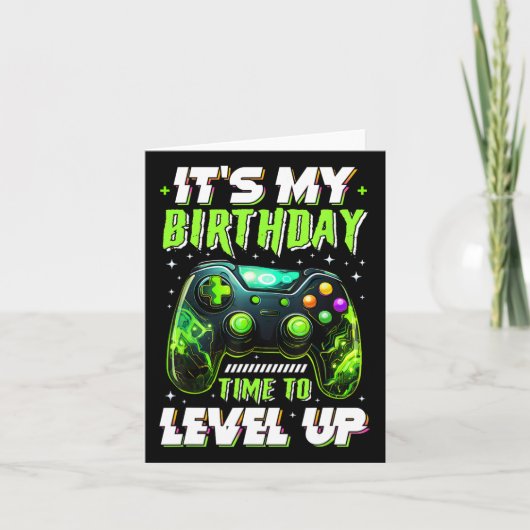 It's My Birthday Boy Time To Level Up Video Game B カード (正面)