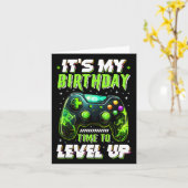 It's My Birthday Boy Time To Level Up Video Game B カード (黄色い花)