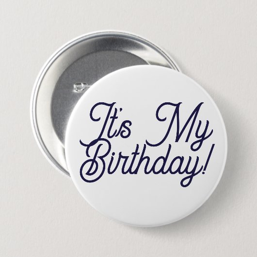 It's My Birthday Button Pin 缶バッジ (正面&裏面)