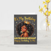 It's My Birthday Capricorn Queen Women Girl Zodiac カード (黄色い花)