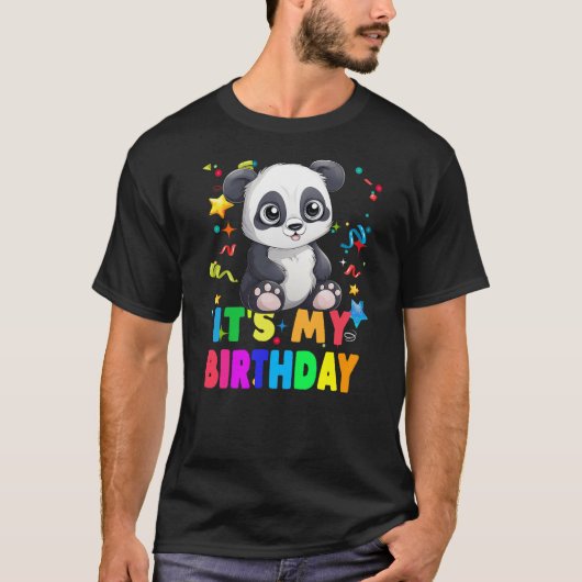 Its My Birthday Cute Panda Birthday Party Panda Tシャツ (正面)
