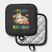 Its My Birthday Cute Sloth Birthday Party Costumes 鍋敷き (正面/裏面)
