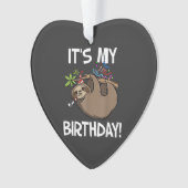It's My Birthday Cute Sloth Party Outfit T-Shirt オーナメント (正面)