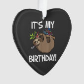 It's My Birthday Cute Sloth Party Outfit T-Shirt オーナメント (正面)