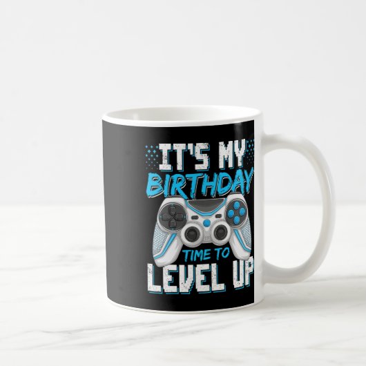 It's My Birthday Gamer Level Up Video Game Party B コーヒーマグカップ (右)