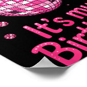 Its My Birthday Girls Women Groovy Birthday Party  ポスター (角)