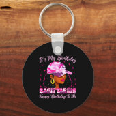 It's My Birthday Sagittarius Black Woman Nk Camo  キーホルダー (正面)