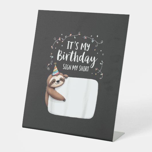 It's My Birthday Sign My Shirt Novelty Party anima 台座サイン (正面)