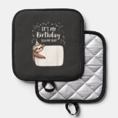 It's My Birthday Sign My Shirt Novelty Party anima 鍋敷き (正面/裏面)