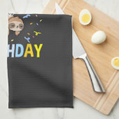 Its My Birthday Sloth T-Shirt キッチンタオル (四つ折り)