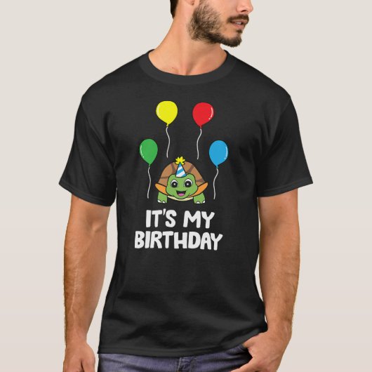 It's My Birthday Turtle Birthday Party Tシャツ (正面)