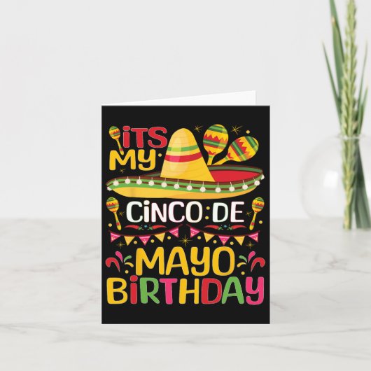 Its My Cinco De Mayo誕生日5月5日Bbirthday Ce カード (正面)