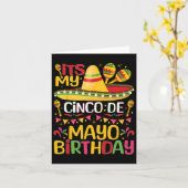 Its My Cinco De Mayo誕生日5月5日Bbirthday Ce カード (黄色い花)