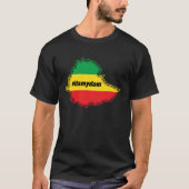 Its my dam on the Ethiopian map and flag Tシャツ (正面)