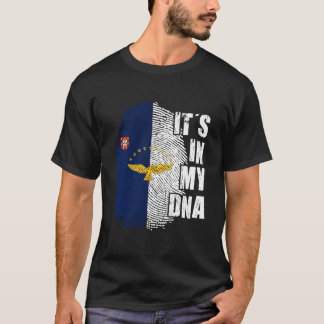 Its My Dna Azores Flag Portugal Patriotic Portugue Tシャツ