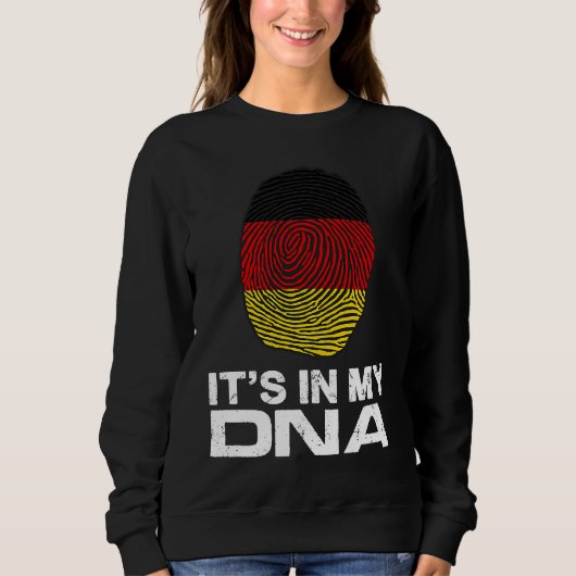 IT'S MY DNA IN flag national pride fingerprint Ger スウェットシャツ (正面)