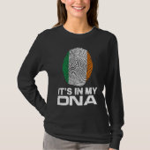 IT'S MY DNA IN Flag National Pride Fingerprint Ire Tシャツ (正面)