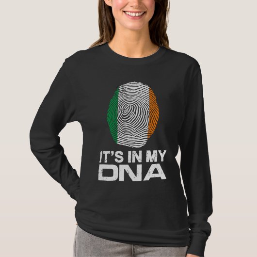 IT'S MY DNA IN Flag National Pride Fingerprint Ire Tシャツ (正面)
