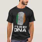 IT'S MY DNA IN Flag National Pride Fingerprint Ire Tシャツ (正面)