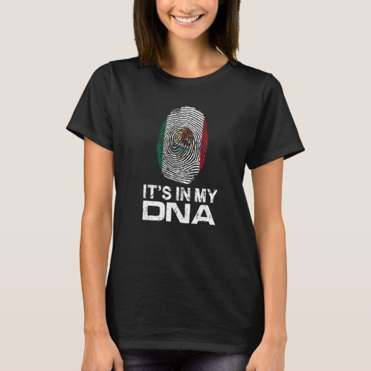 IT'S MY DNA IN flag national pride fingerprint Ita Tシャツ (正面)