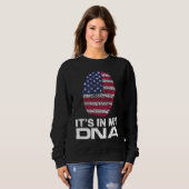 IT'S MY DNA IN Flag National Pride Fingerprint Nat スウェットシャツ (正面フル)