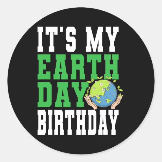 It's My Earth Day誕生日 – 地球気に認識度 ラウンドシール (正面)