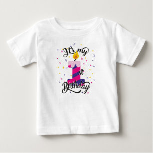 『It's My First誕生日』 ベビーTシャツ