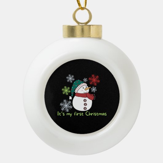 It's my first Christmas セラミックボールオーナメント (正面)