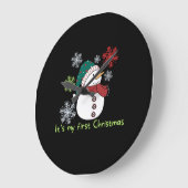 It's my first Christmas ラージ壁時計 (傾斜)