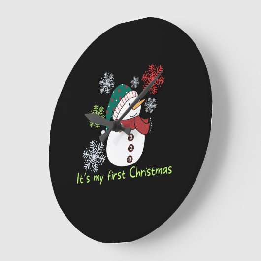 It's my first Christmas ラージ壁時計 (傾斜)