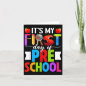 Its My First Day Of Preschool Back To School Pre-k カード (正面)