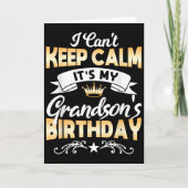 It's My Grandson's Birthday Shirt I Can't Keep Cal カード (正面)